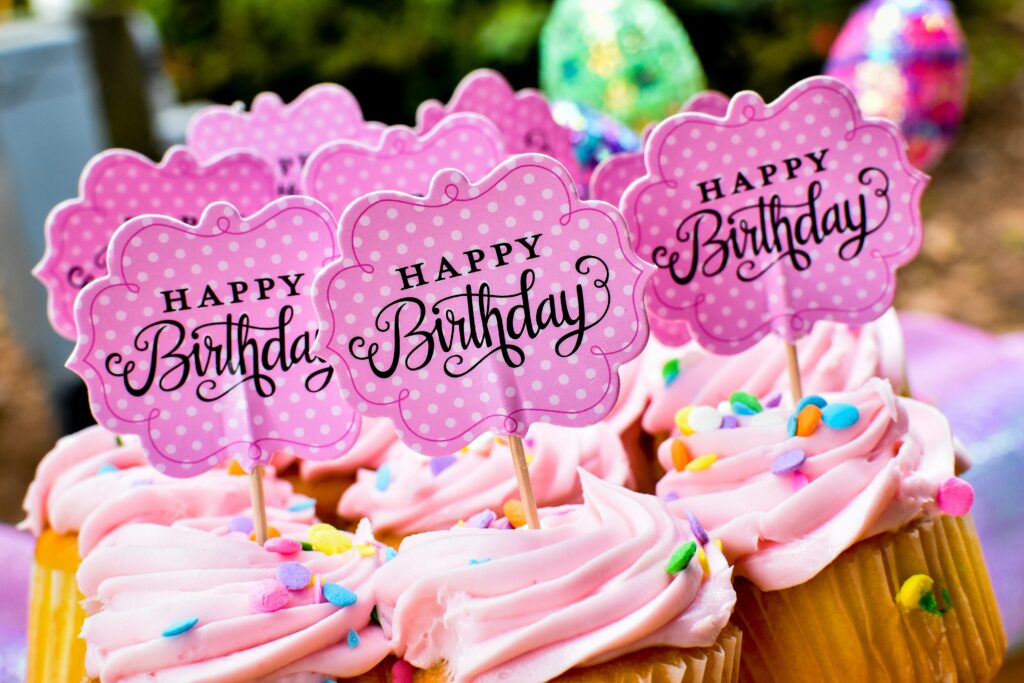 Birthday Puns examples showing creative wordplay for birthday cards, party decorations, social media posts, and gift tags.