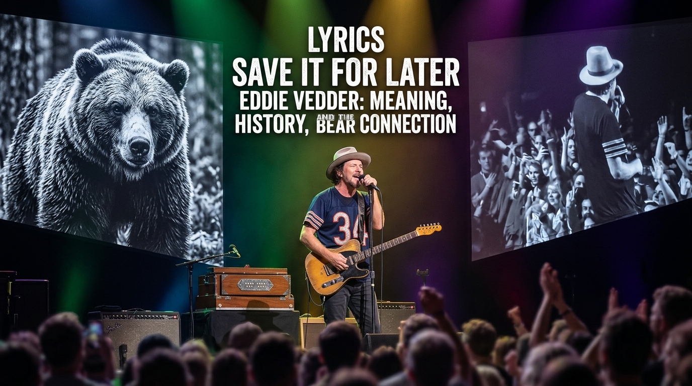 Lyrics Save It for Later Eddie Vedder: Meaning, History, and The Bear Connection